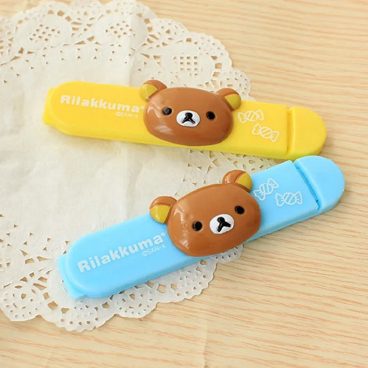 Hot Selling 2pcs Rilakkuma Plastic Food Bag Clip