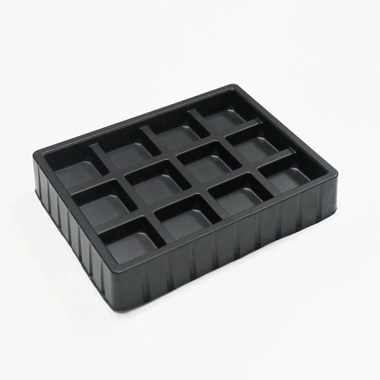 Hot selling ps blister tray/thermoforming chocolate tray/chocolate plastic trays packaging
