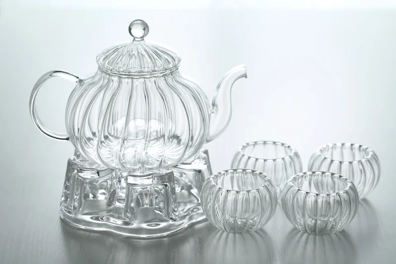 High Quality 500ml Pyrex Borosilicate Glass Teapot Set Clear Small Manual Coffee Tableware Multiple Including Traditional Modern