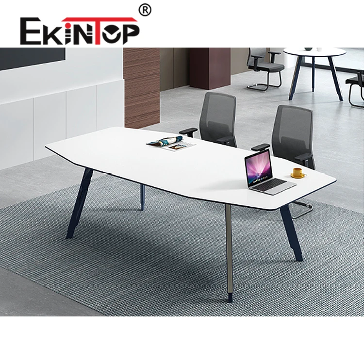 2016 simple modern office furniture metal frame 4 seater conference table design