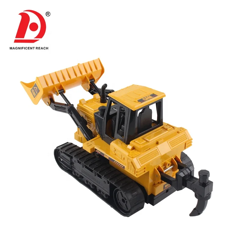HUADA 2023 6CH 2.4G Plastic  RC Truck Model Bulldozer Toy with Battery & USB Cable