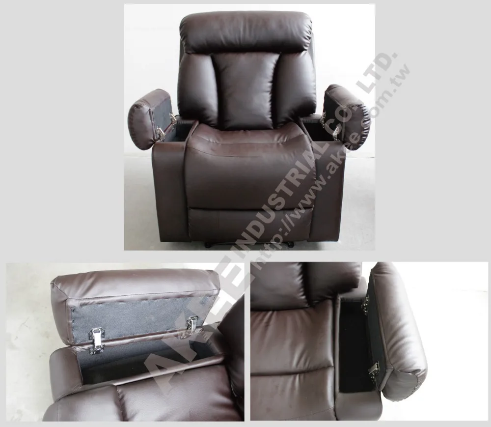 
Good Upholstered arm storage recliner massage chair for Heat USB Leather Seat Sofa Manual Recliner luxury low profile chair 