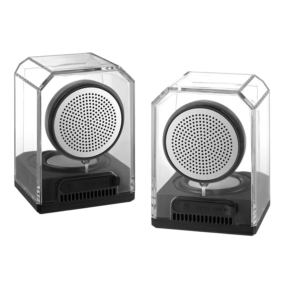 
New BTS-628 Outdoor Waterproof Portable Acrylic Transparent Wireless TWS Interconnect Speaker 