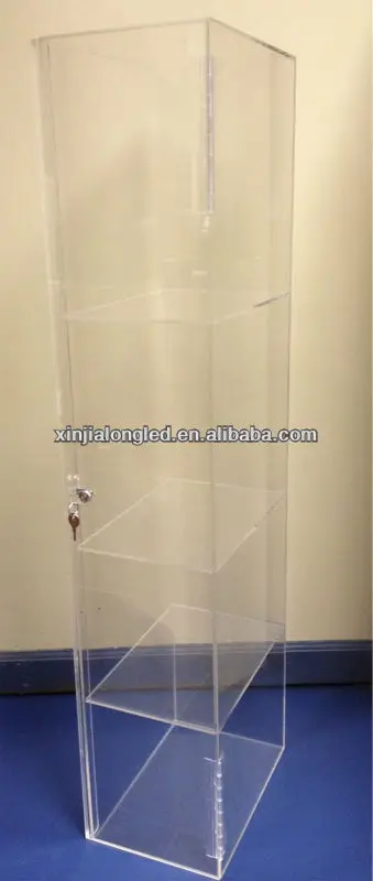 Acrylic Display Cases Acrylic display showcase box Acrylic Display Case with Hinged Door and Hasp