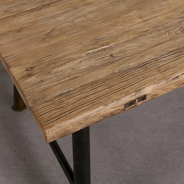 industrial vintage reclaimed recycled wooden work table