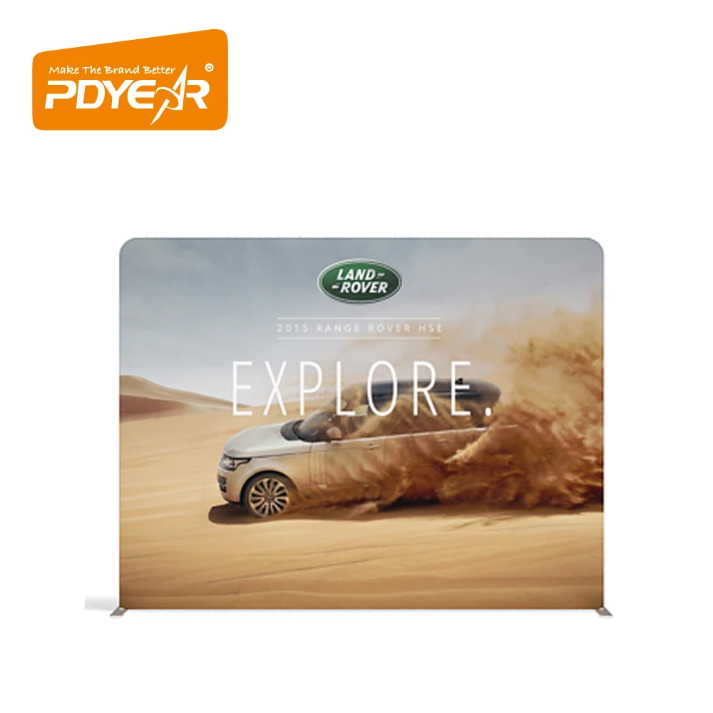 10ft 20ft Portable Aluminum Tube Pillow Case  Display Banner Stand Trade Show Tension Fabric Backdrop