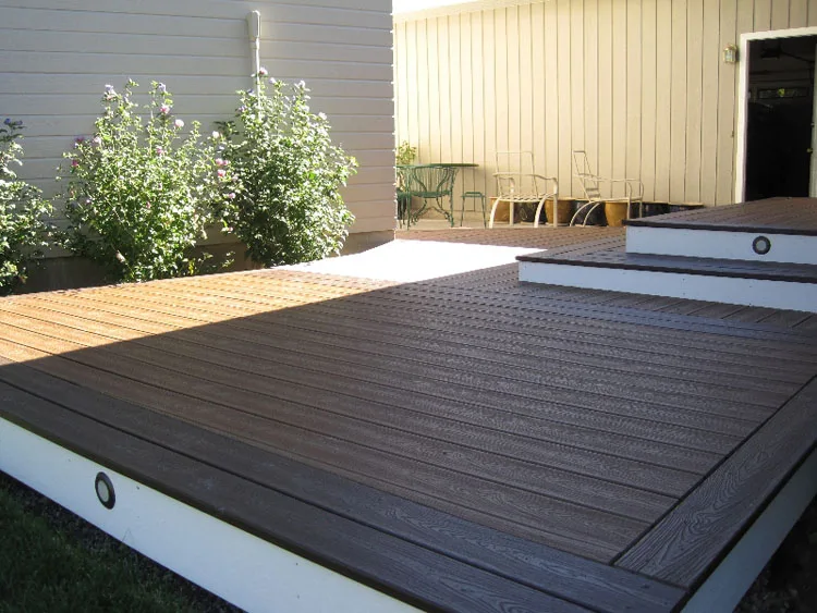 Dalian Xin Yue Scientific Wood Plastic Outdoor Deck Gazebo Balcony Railing Designs and Flooring