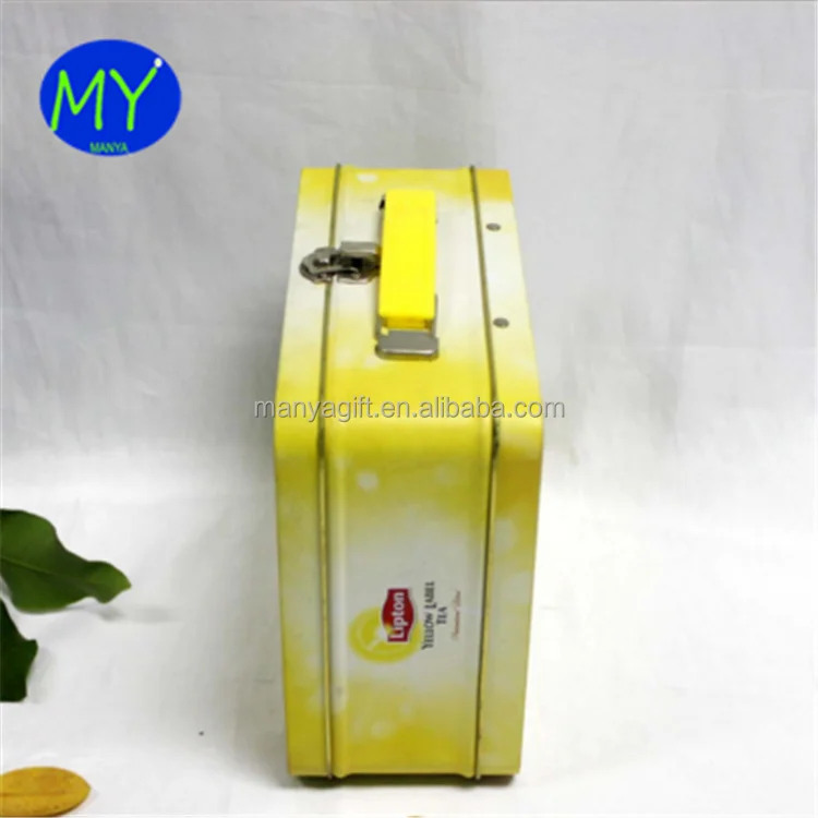 Best quality personalized metal tea packaging tin box with handle