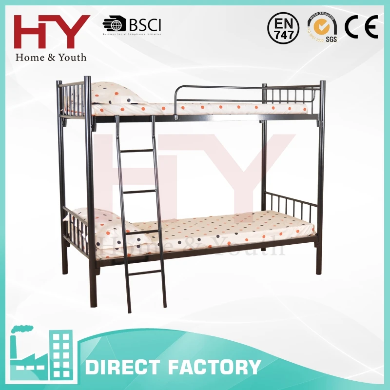 heavy duty steel Twin over Twin Classic kids Metal Bunk Bed with Dual Ladders