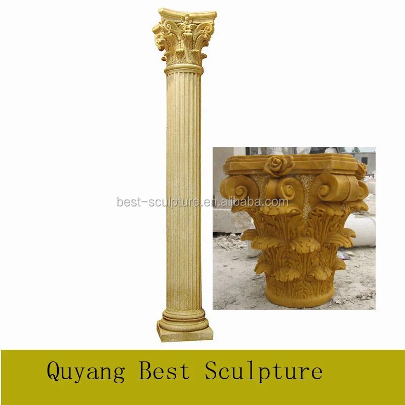 Рукорезнная каменная колонна мраморный римские столбы скульптура