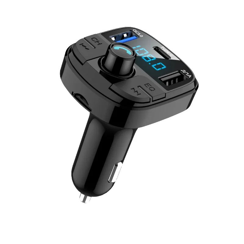 New Upgrade One-click EQ Sound Regulation  BT 5.0 Dual USB Type C Fast Charging    BT29  Fm Transmitter Car Kit
