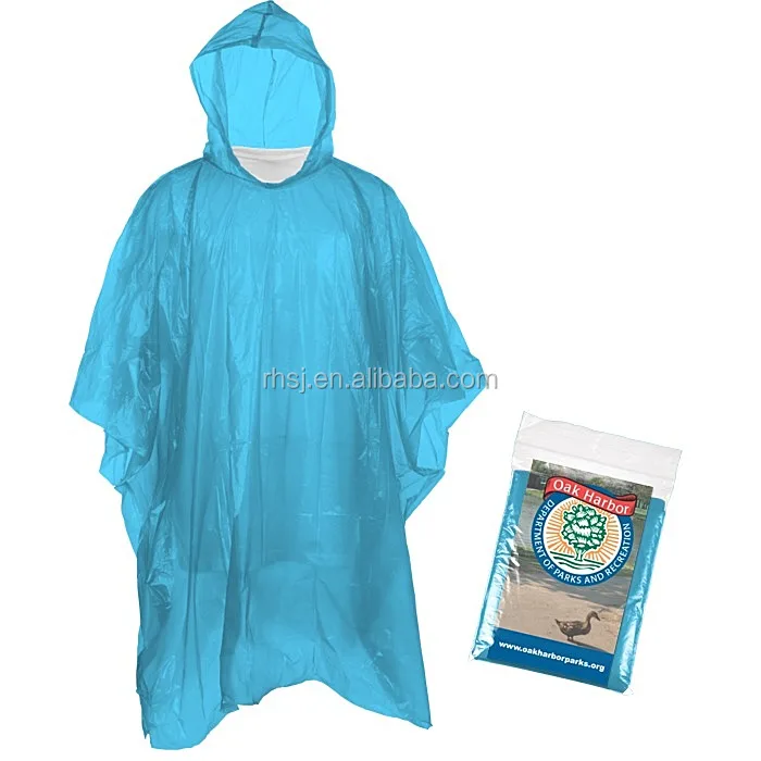 Cheap cost plastic clear waterproof PE rain poncho