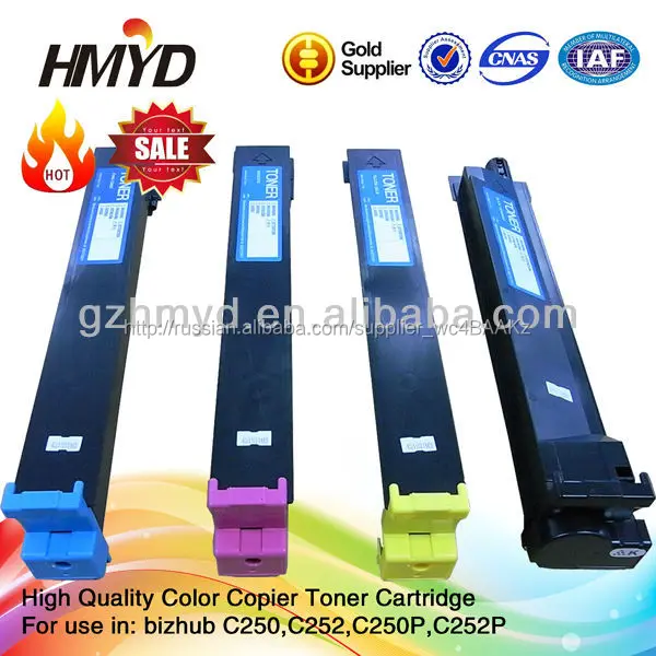 4 цвет TN210-KYMC совместимые картриджи оптовая продажа для Bizhub C250 / C252 C250p C252p тонер картридж