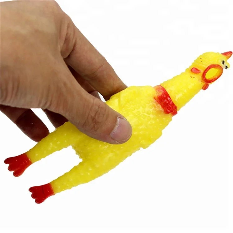 Cute Screaming Chicken Squeaking Chick Sound Pet Interactive Dog Toy