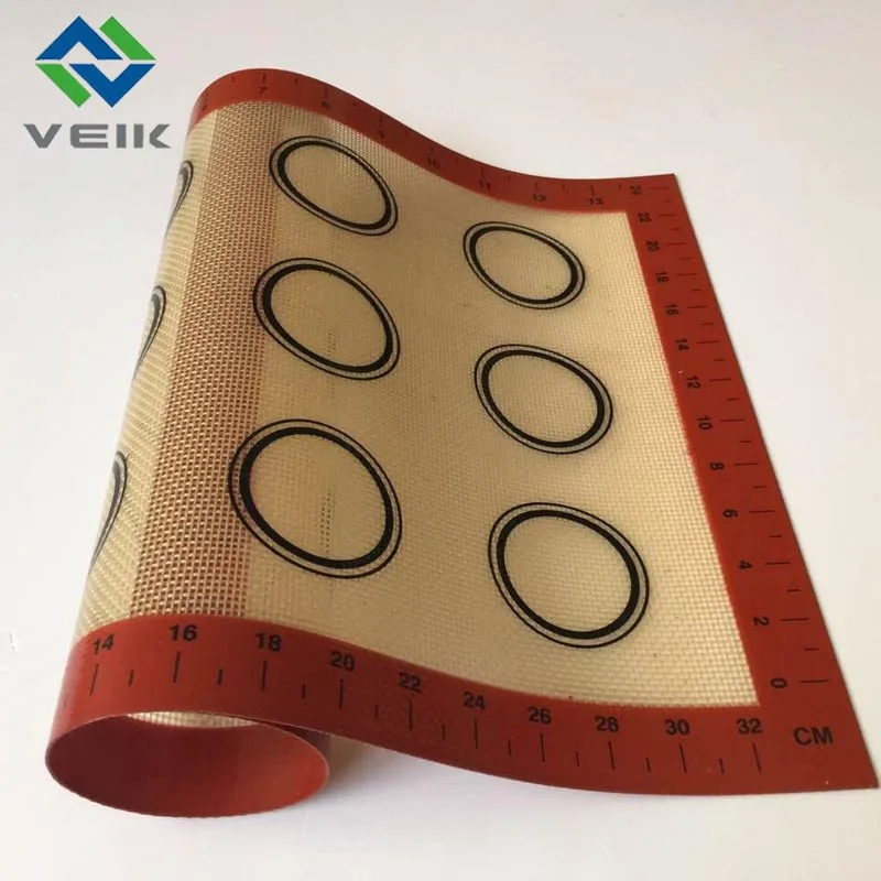0.75mm thickness Customized Silicone coated fiberglass baking mats silicone baking sheet