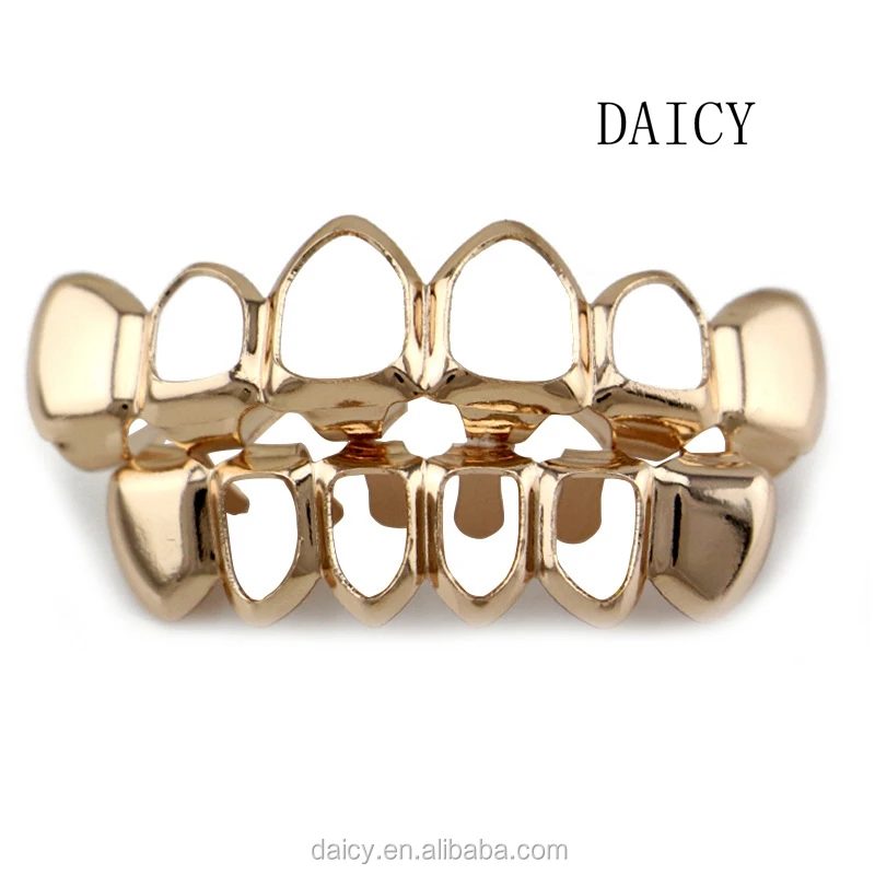 DAICY jewelry factory hot hip hop gold mens bling bling latest hollow teeth grillz