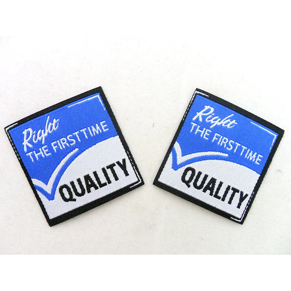 Woven labels cheap dress sewing apparel fabric name tags knitting labels
