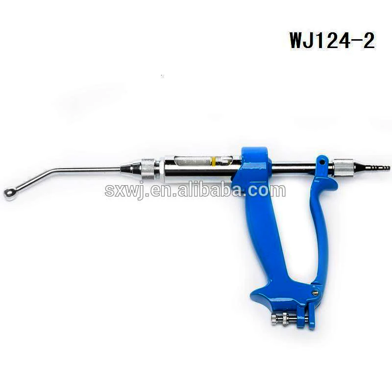 WJ124-2 veterinary drugs auto injection syringe, brass drenching gun