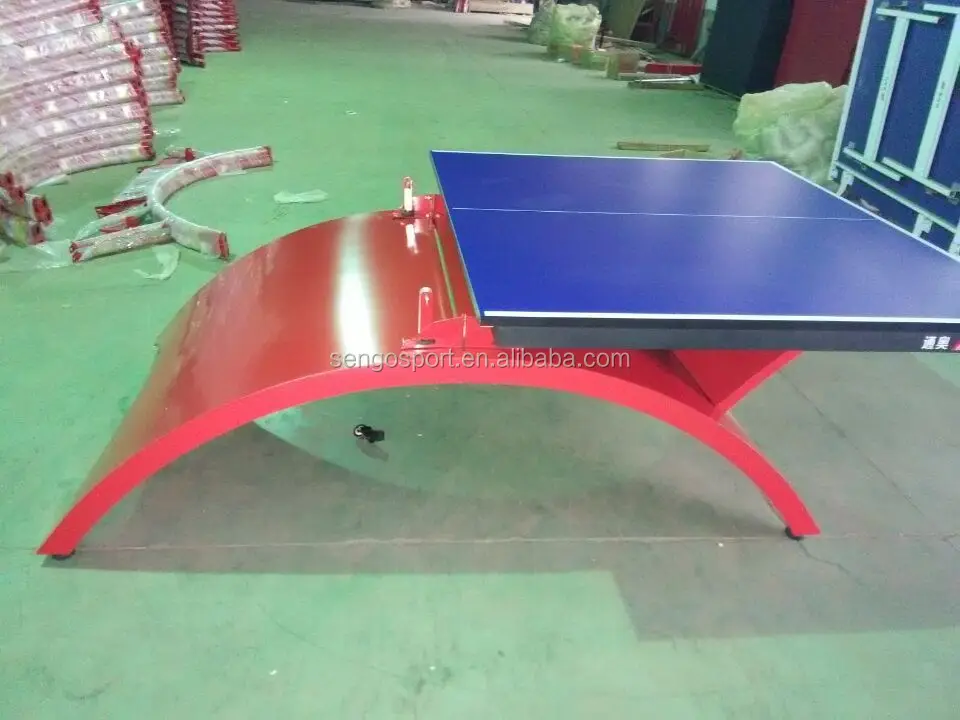 25mm thickness board rainbow shape outdoor table tennis pong table