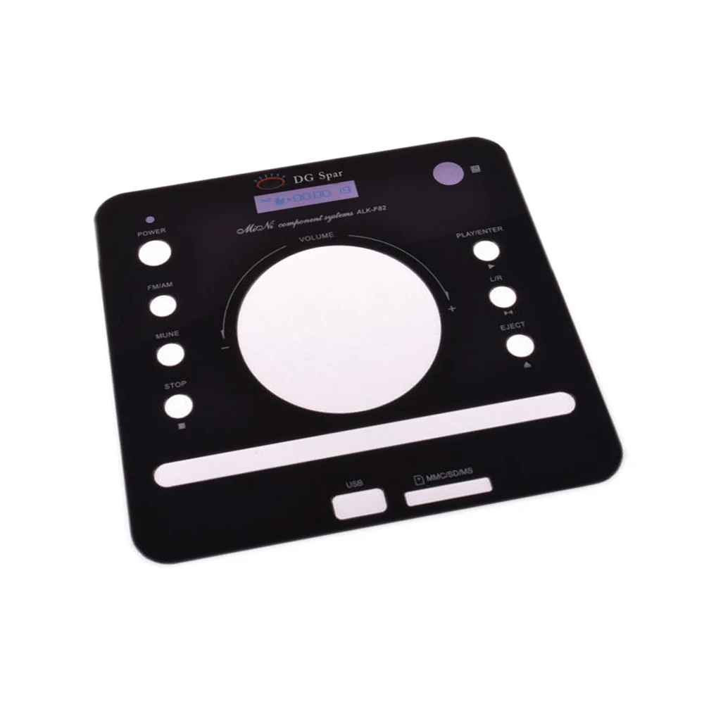 Custom front touch screen control panel sticker