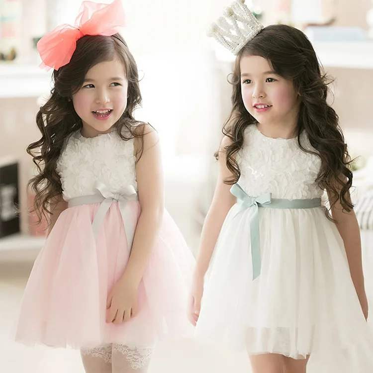 2016 Summer Flower Girls Dresses for Party Wedding Kids Princess Sofia Tutu Dress Children Clothes Baby
