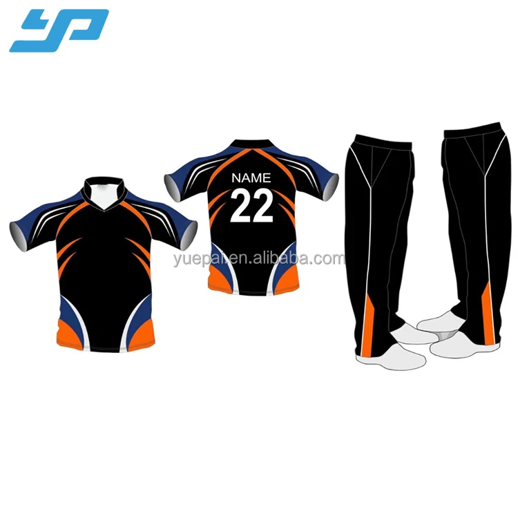 Высокое качество сублимированный пользовательские крикет униформа с логотипом бренда и название