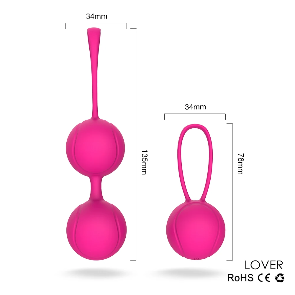 
Hot silicone orgasm ben wa balls women vagina weight kit double hip exercise vibrating kegel balls 