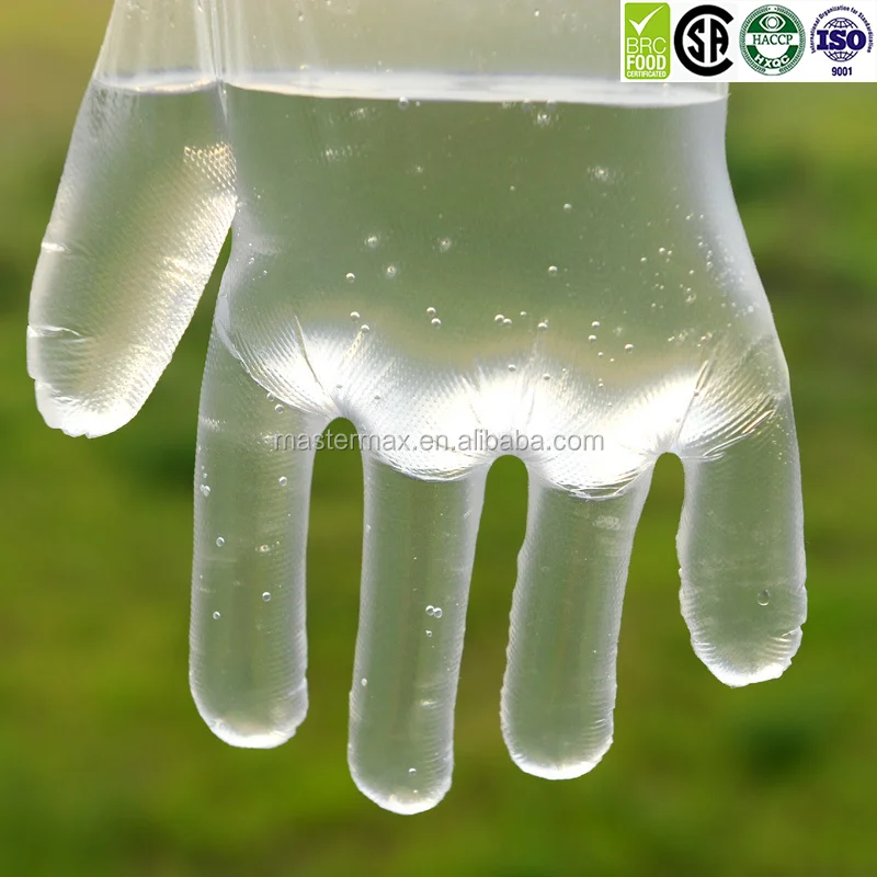 
Food grade for Safe and high quality Plastic CPE hand gloves 