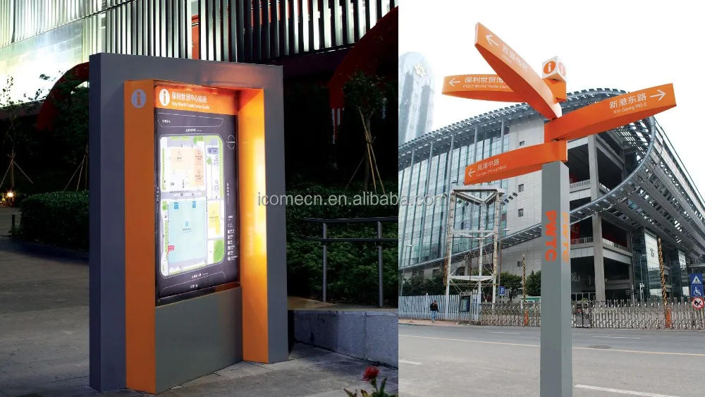custom shopping mall directory sign by sign manufacturer