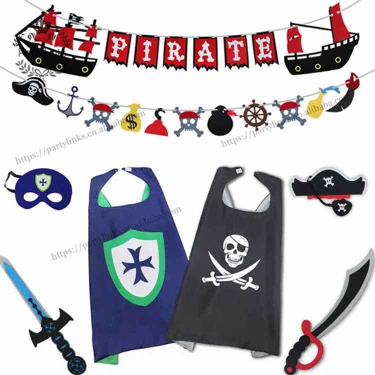 Pirate Party   Decoration Costume Sword Banner Themed Costumes Perfect Role Playing Super Movie Knight New Year Purim Costume