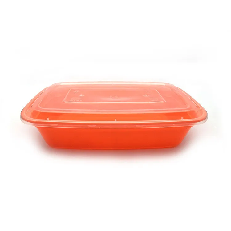 Fast food packaging round disposable plastic box,1000 ml disposable food containers