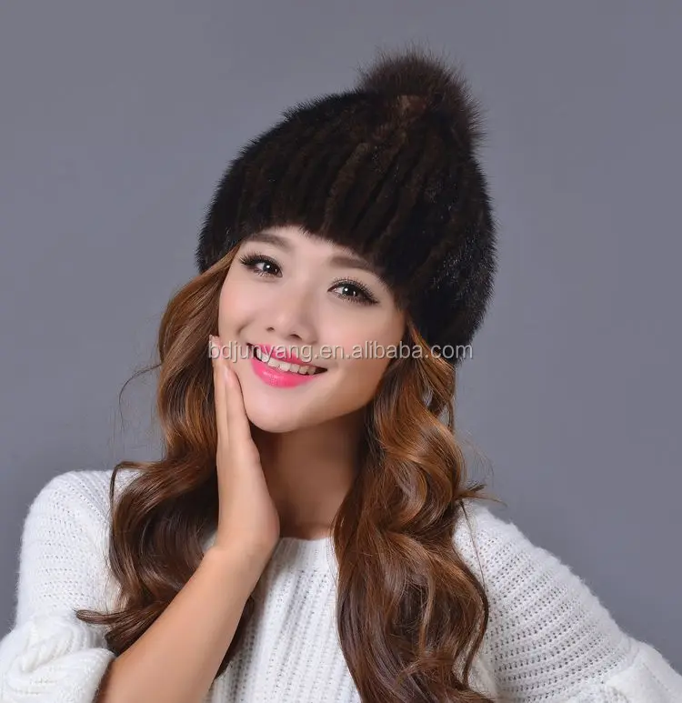 Дешевые нестандартная конструкция натуральный мех животных уши шапка настоящее меховую шапку hat