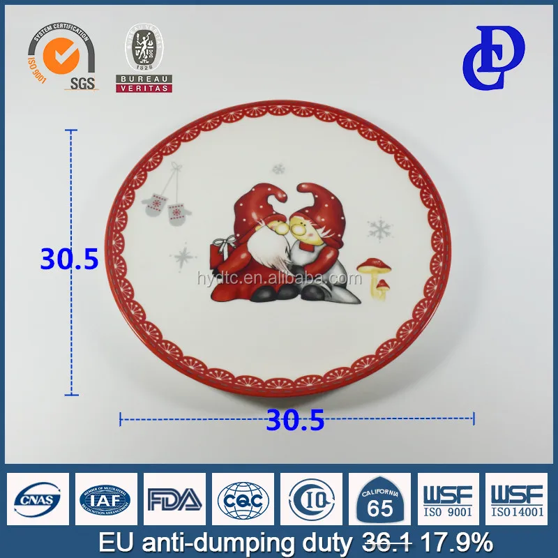 Christmas santa design sublimation ceramic plate