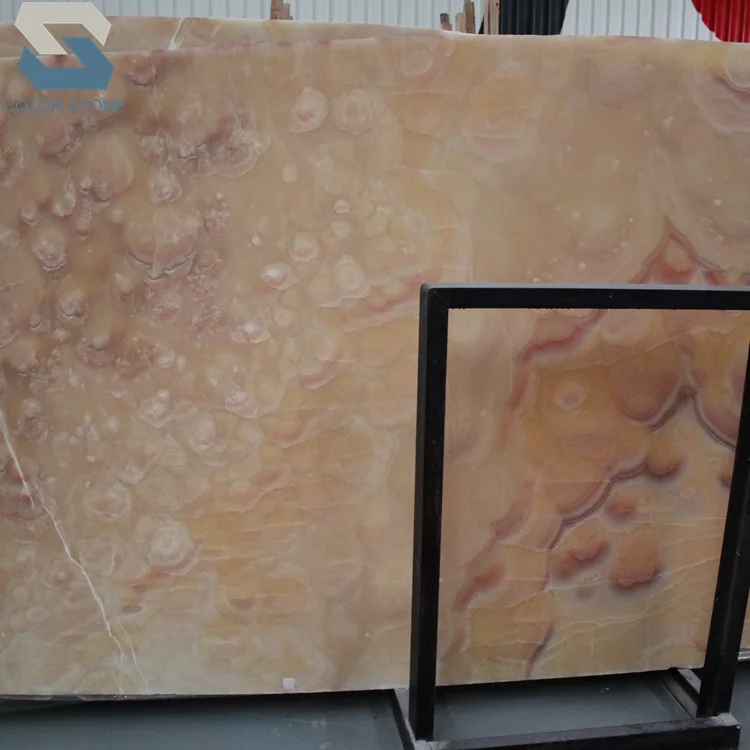 translucent Orange Onice nuvolato onyx marble tiles prices