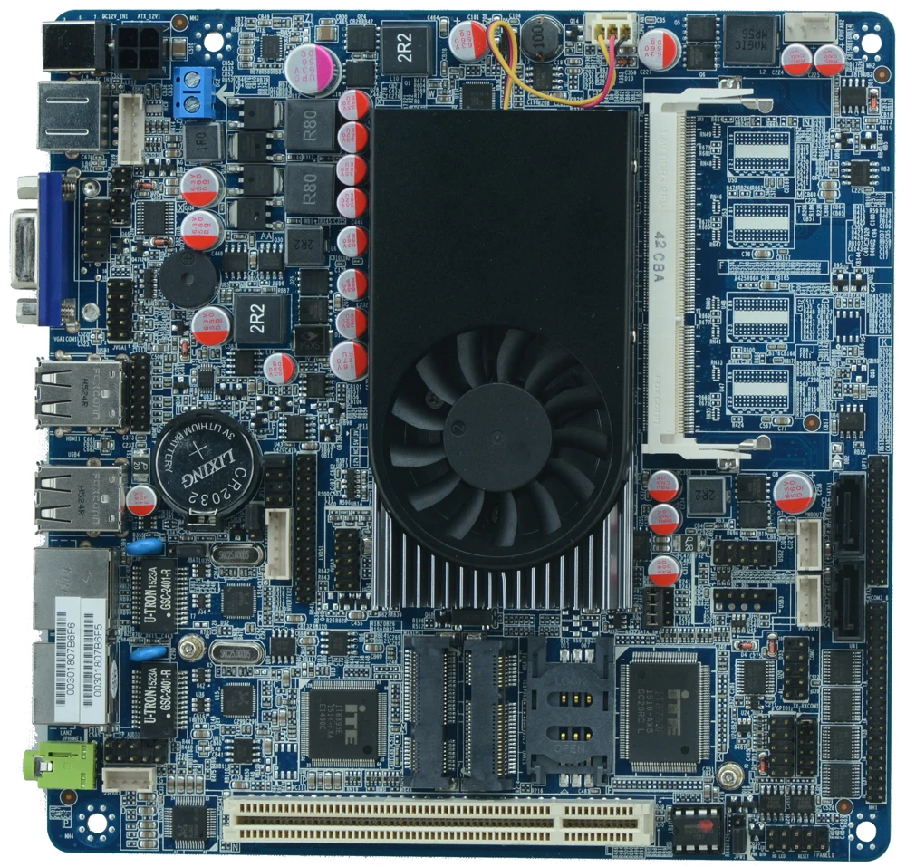 Intel 3317u все в одной материнской ITX_K68_I5 тонкий промышленных встроенных материнская плата с 8 * USB 6 * COM