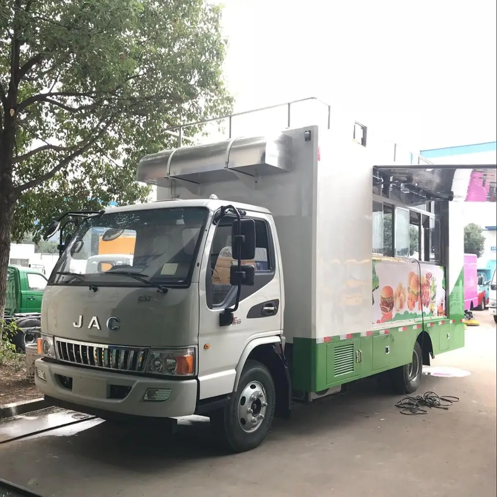 Factory customized JAC diesel engine mobile drink snack truck mobile shop food vans