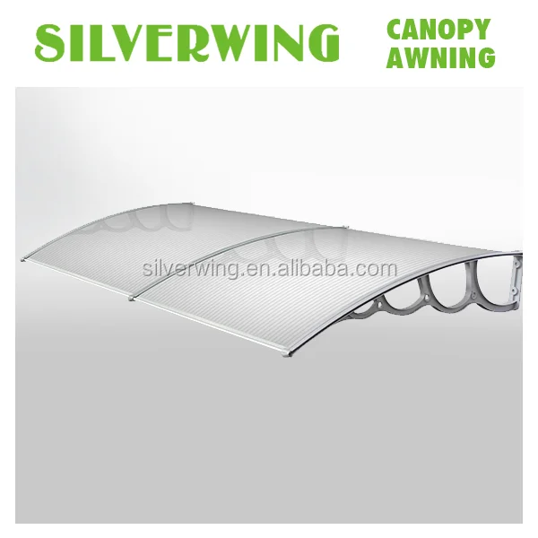 Clear plastic gazebo polycarbonate balcony patio cover canopy for door awnings