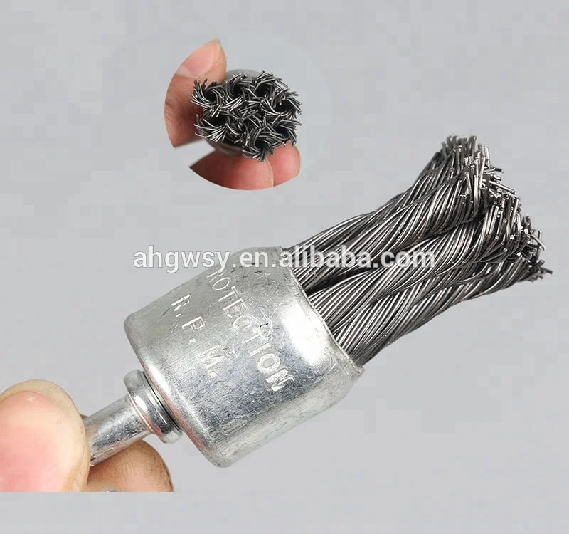 High Quality Twist Knot Steel Wire Stem-Mounted End Brush