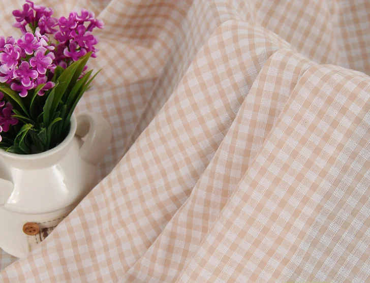 Hot products textile plain weave plaid 100% cotton fabric