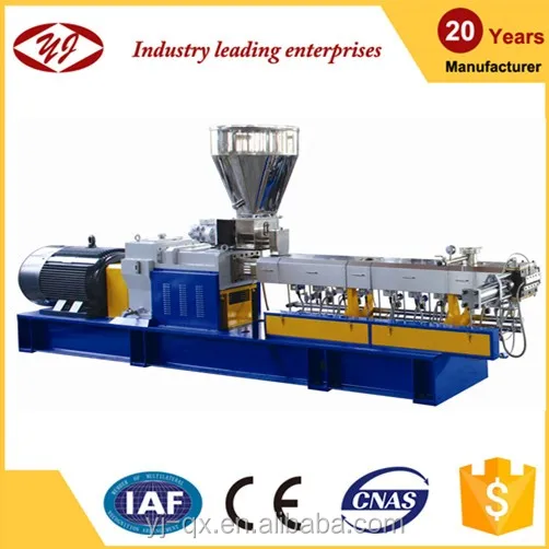Twin/double screw extruder plastic pellet making machine