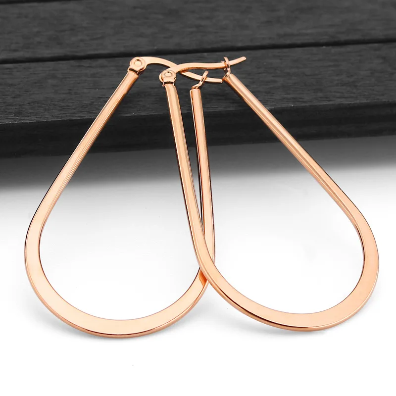 Chengfen stainless steel gold plated U shape clip new design earrings fancy