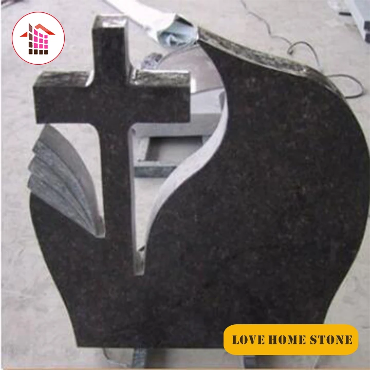
Cross headstone/western muslim cross granite headstone 