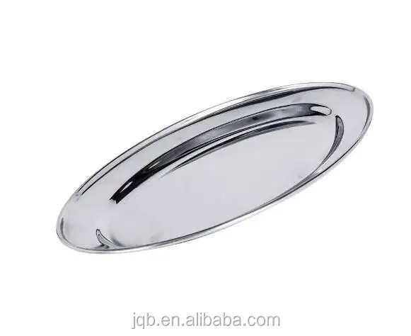 Овальная сервировочная тарелка из нержавеющей