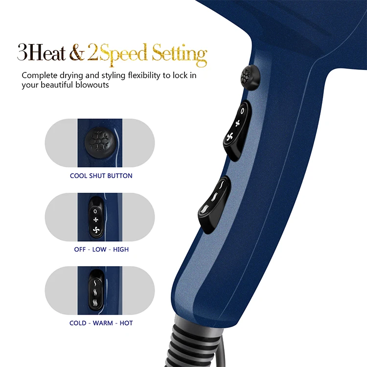 Fast Drying Professional Hair Dryers with Ionic and Infrared Ray