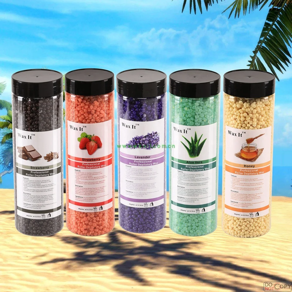 
400g Depilatory Beads Painless Hard Wax Beans for Men and Women Hair Removal 10 Flavors 