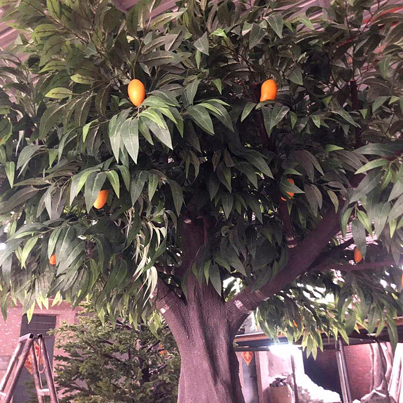 Mango tree fruit tree big fake tree 5m artificial plants fiberglass trunk indoor outdoor plants