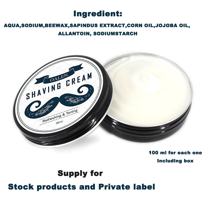 
Whole Men Care Product Beard Soften And Moisturizing Organic Shaving Cream 