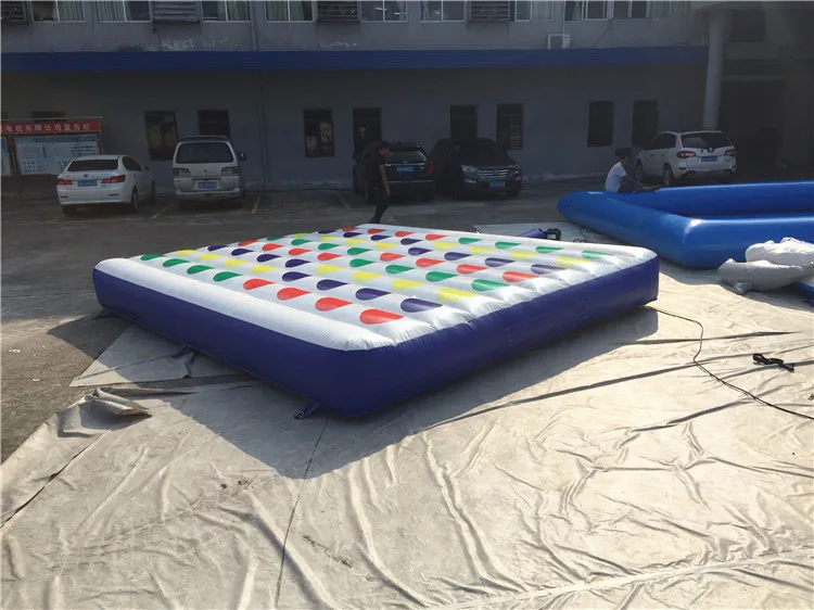 Indoor/Outdoor Commercial Rental Inflatable Interactive Twister Game Bouncing Mat For Adult Or Kids