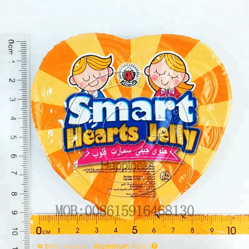 
hala mini smart heart fruti jelly candy multicolor pudding jelly 