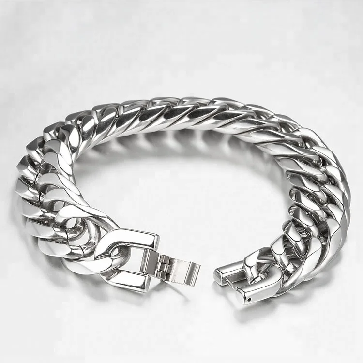Waterproof Man Bracelet Cuban Chain BraceleMarlary Wholesale Simple European Bracelet Jewelry Chains Cuban Link Bracelet For Men
